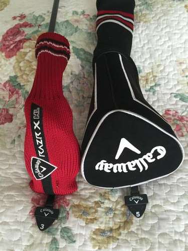 ***Callaway COMBO - Razr X 5 wood, 3 hybrid, white ice putter (odyssey) and stand bag***